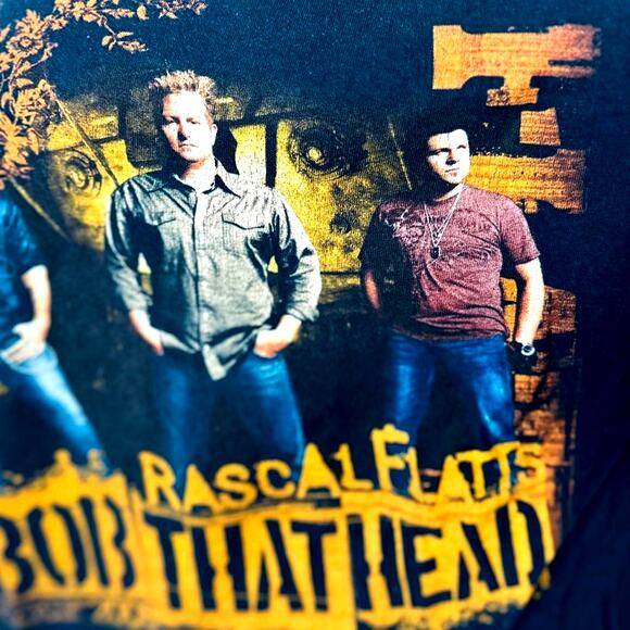 Rascal Flatts "Bob That Head" Tour Tee Shirt 2008 L - Picture 4 of 6